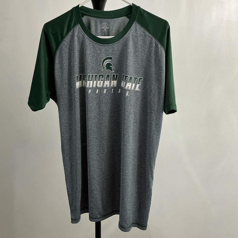 Rivalry Threads 91 Michigan State Spartans Men’s L Gray Green Shirt